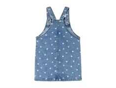 Name It medium blue denim hearts overall kjole